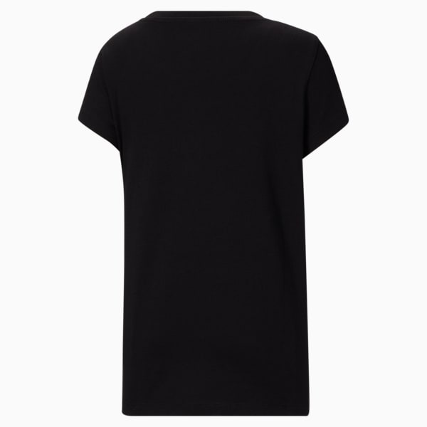 Girls' Cotton Jersey Graphic Tee Big Kids, PUMA BLACK, extralarge