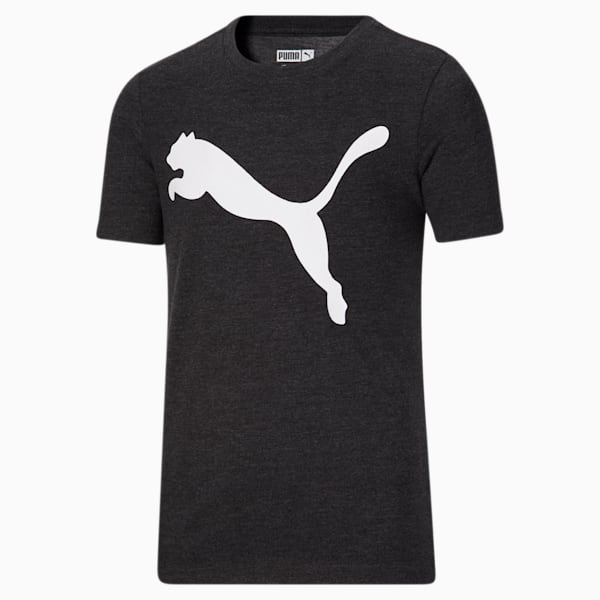 Big Cat Logo Tee Big Kids, BLACK HEATHER, extralarge