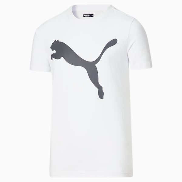 Big Cat Logo Tee Big Kids, PUMA WHITE, extralarge