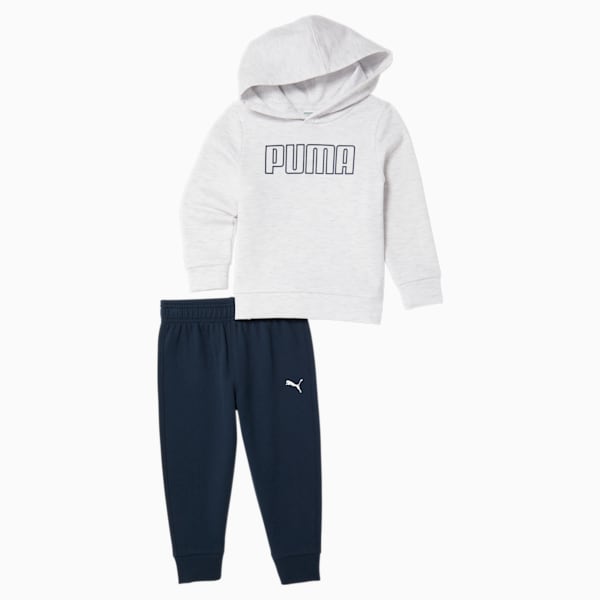 Pullover Hoodie + Jogger Toddler Set, WHITE HEATHER, extralarge