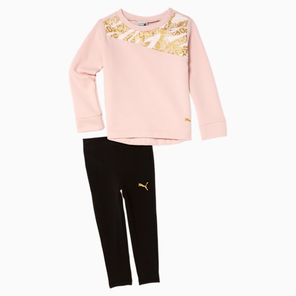 Crewneck Sweatshirt + Legging Toddler Set, LOTUS, extralarge