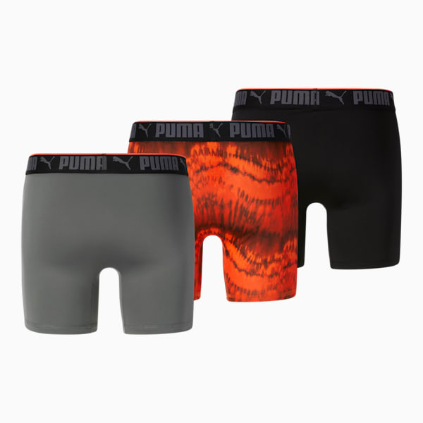 Bóxers para hombre (paquete de 3), ORANGE / BLACK, extralarge