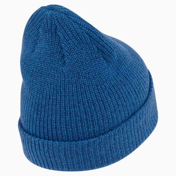 PUMA Woven Label Marled Beanie, Blue, extralarge