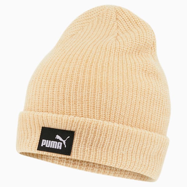 PUMA Woven Label Marled Beanie, Khaki, extralarge