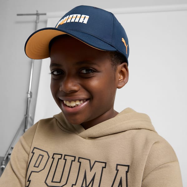 Gorra ajustable PUMA Astor JR, NAVY/ORANGE, extralarge