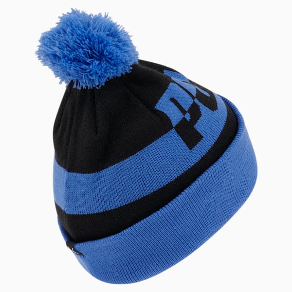 PUMA Foxwood Cuff Pom Beanie Big Kids, Blue/Black, extralarge