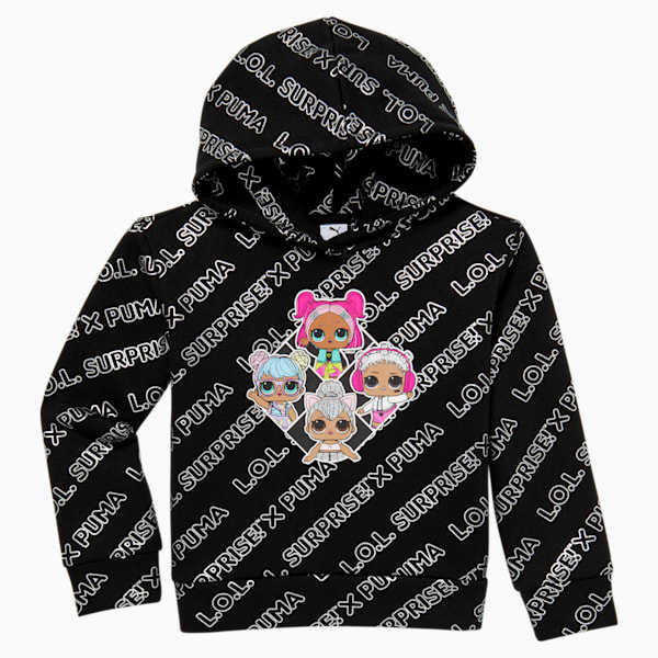 PUMA x L.O.L. Surprise! Little Kids' Fleece Pullover, PUMA BLACK, extralarge