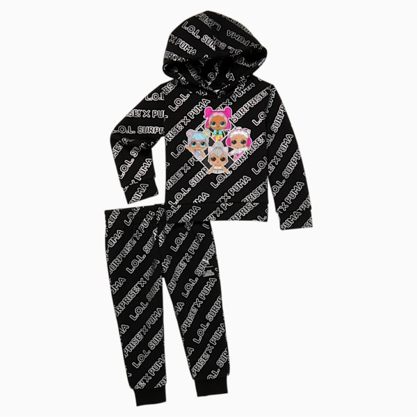 PUMA x L.O.L. Surprise! Toddler Fleece Pullover + Jogger Set, PUMA BLACK, extralarge