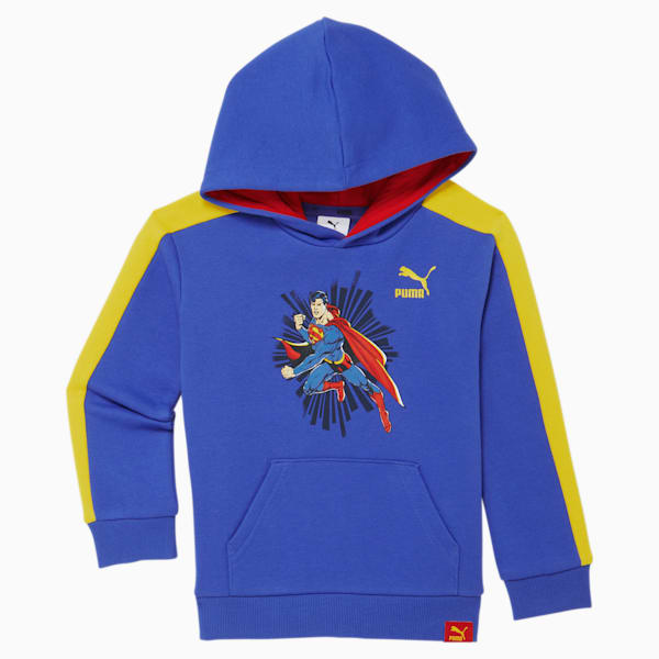 PUMA x DC Justice League Pullover Little Kids' Hoodie, NEBULAS BLUE, extralarge