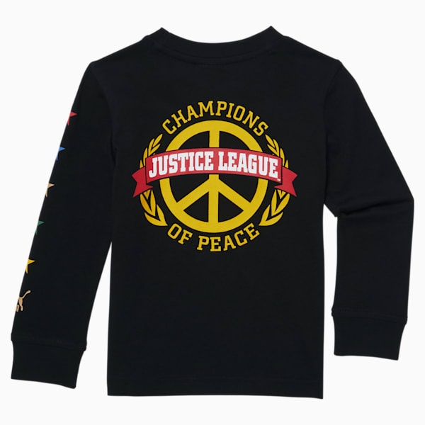 PUMA x DC Justice League Long Sleeve Toddler Fashion Tee, PUMA BLACK