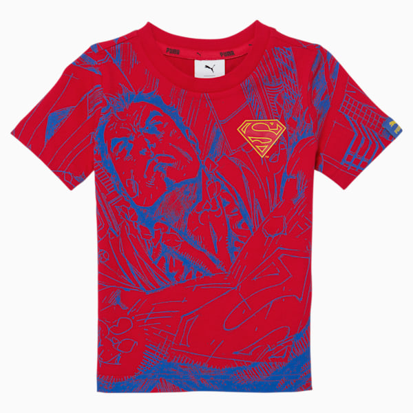 PUMA x DC Justice League AOP Toddler Fashion Tee, HIGH RISK RED, extralarge