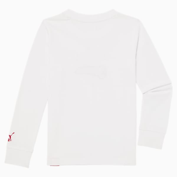 PUMA x DC Justice League Long Sleeve Little Kids' Graphic Tee, PUMA WHITE, extralarge