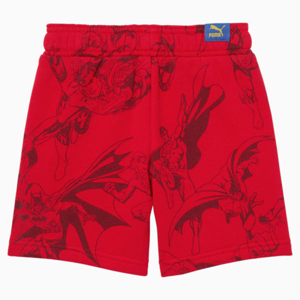 PUMA x DC Justice League AOP Toddler Shorts, HIGH RISK RED, extralarge