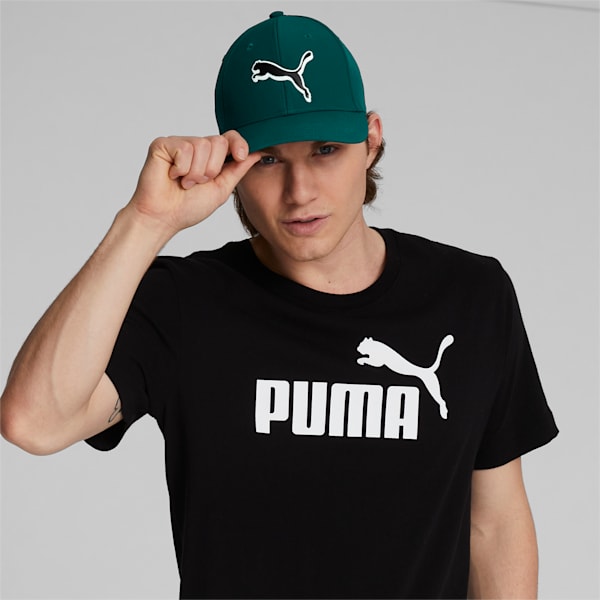 PUMA Addison Stretch Fit Cap, Dark Green, extralarge