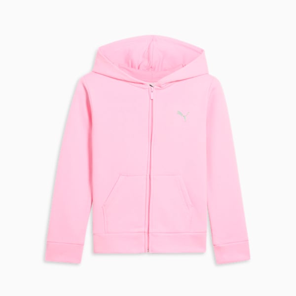 Sudadera con cremallera PUMA Core para niños grandes, PALE PINK, extralarge