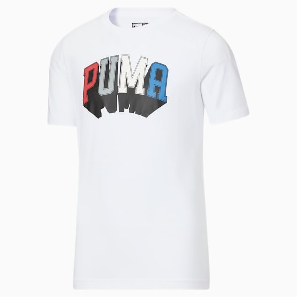 Team Spirit Logo Graphic Tee Big Kids, PUMA WHITE, extralarge