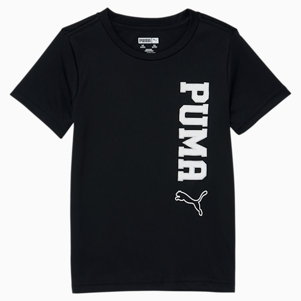 PUMA Collegiate Logo Little Kids' Tee, PUMA BLACK, extralarge