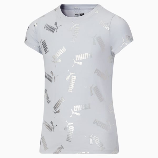 Luminous Logo AOP Tee Big Kids, ARCTIC ICE, extralarge