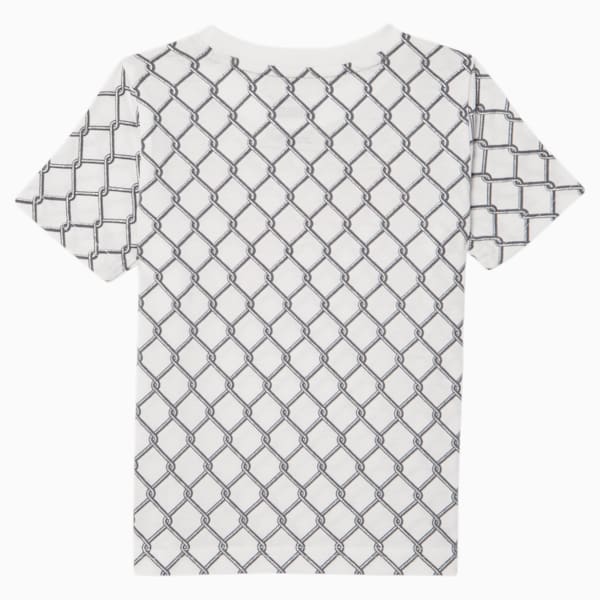 Chain Link AOP Basketball Toddlers' Graphic Tee, PUMA WHITE, extralarge