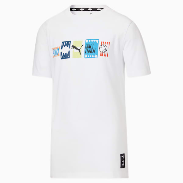 Buzzer Beater Basketball Tee Big Kids, PUMA WHITE, extralarge