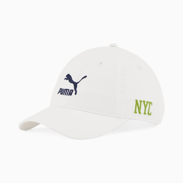 PUMA NYC Mecca Dad Cap, WHITE/BLUE, extralarge