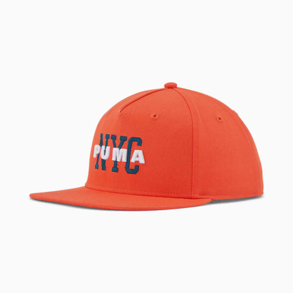 PUMA NYC Science Snapback, ORANGE, extralarge