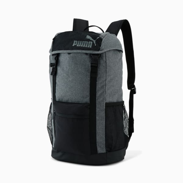 PUMA Flap Top Backpack, Dark Grey, extralarge