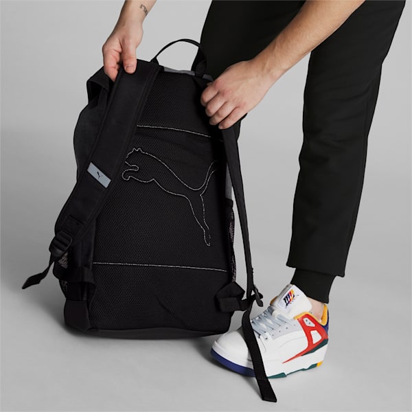 PUMA Flap Top Backpack, Dark Grey, extralarge