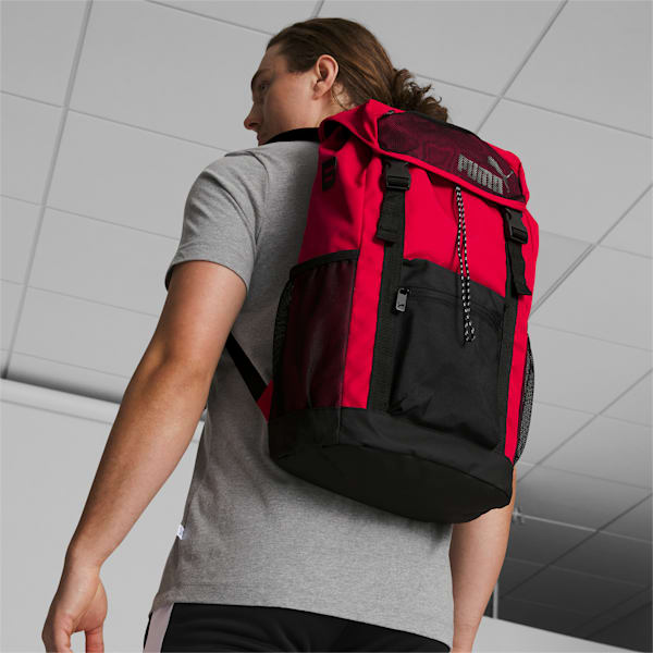 PUMA Flap Top Backpack, Red, extralarge