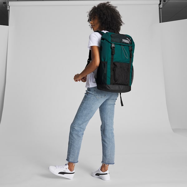 PUMA Flap Top Backpack, GREEN, extralarge