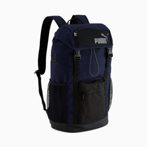 PUMA Flap Top Backpack, NAVY, extralarge