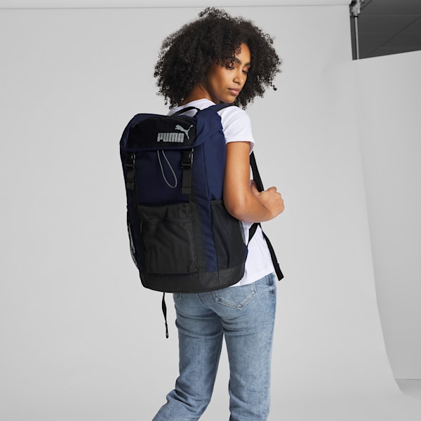 Mochila con solapa en la parte superior PUMA, NAVY, extralarge
