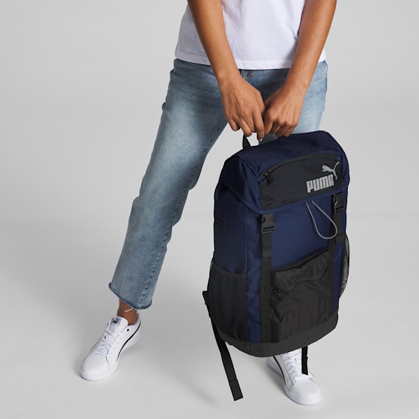 Mochila con solapa en la parte superior PUMA, NAVY, extralarge