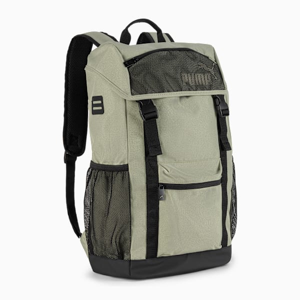 Mochila con solapa en la parte superior PUMA, OLIVE/BLACK, extralarge