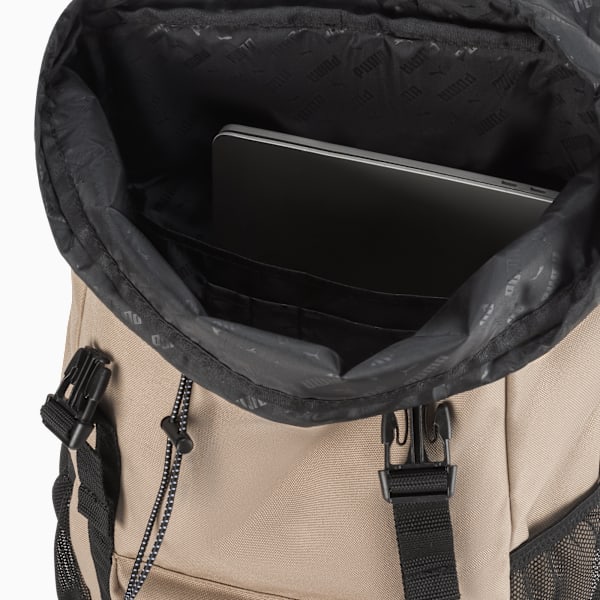PUMA Flap Top Backpack, NATURAL, extralarge