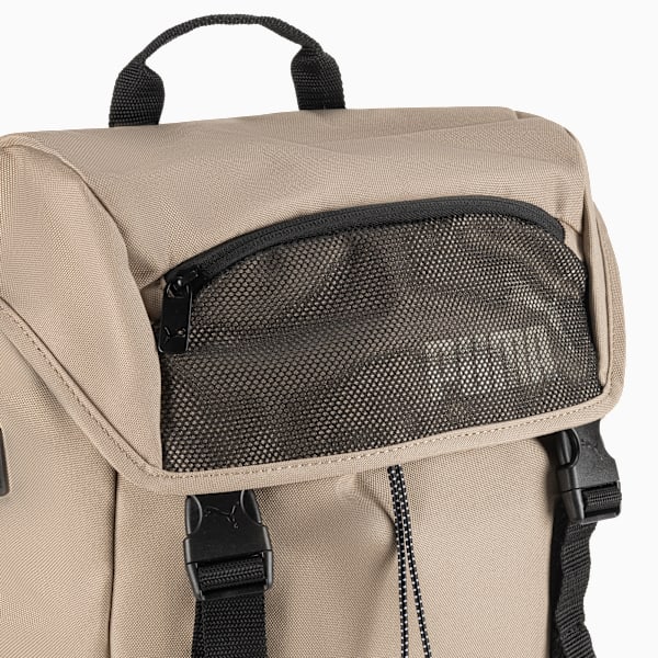 PUMA Flap Top Backpack, NATURAL, extralarge