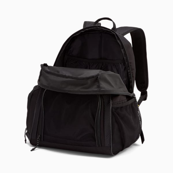 PUMA Hat Trick Basketball Backpack, Black/Silver