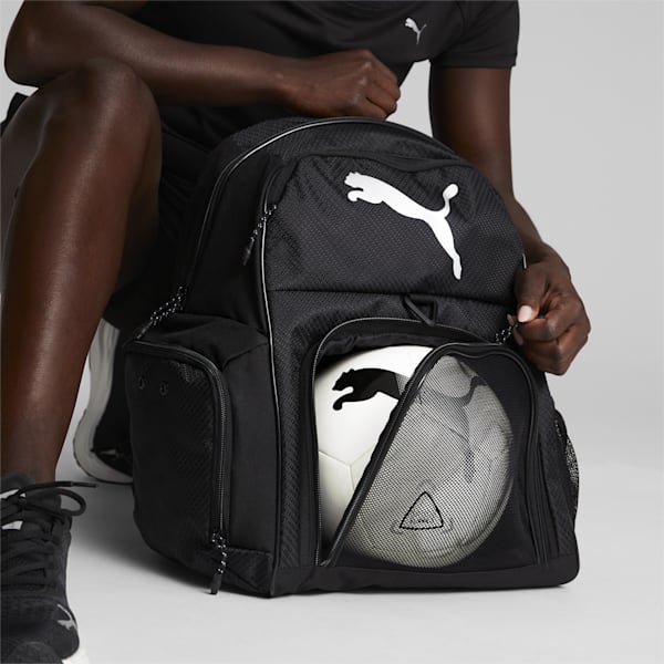 PUMA Hat Trick Backpack, Black/Silver, extralarge