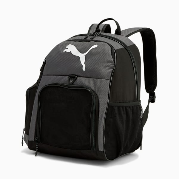 PUMA Hat Trick Basketball Backpack, Dark Grey, extralarge