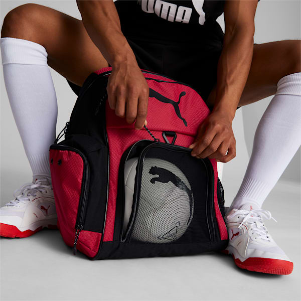 PUMA Hat Trick Basketball Backpack, Red/Black, extralarge