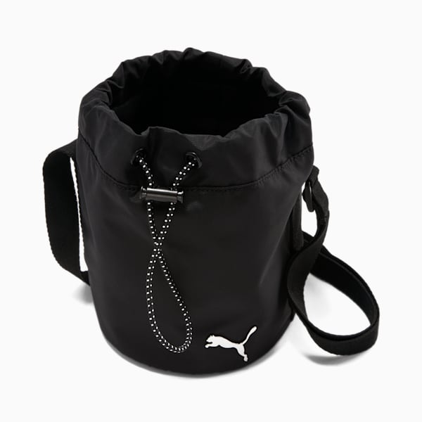 PUMA Soho Mini-Bucket Bag, Black/Silver, extralarge