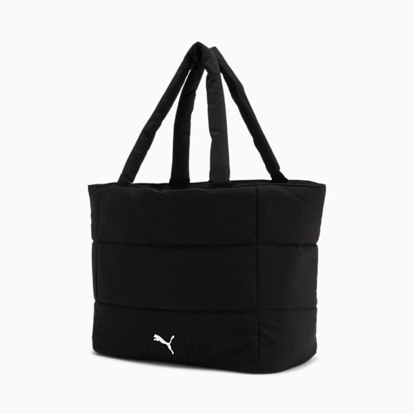 PUMA Plush Tote, Black/Silver, extralarge