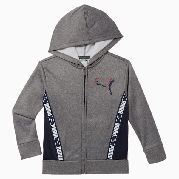 Amplified Little Kids' Zip-Up Hoodie, CHARCOAL HEATHER, extralarge