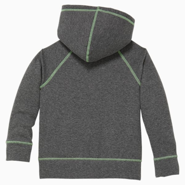 Splatter Pack Fleece Little Kids' Zip-Up Hoodie, CHARCOAL HEATHER, extralarge