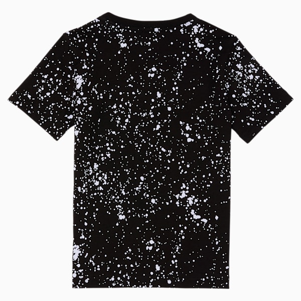 Splatter Pack Little Kids' Logo Tee, PUMA BLACK, extralarge