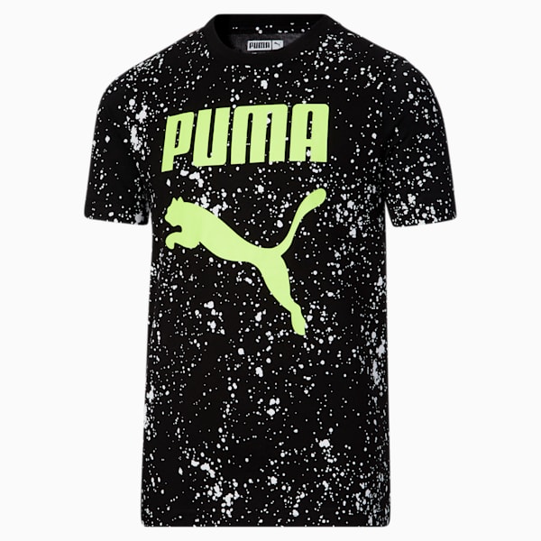 Splatter Pack Logo Tee Big Kids, PUMA BLACK, extralarge