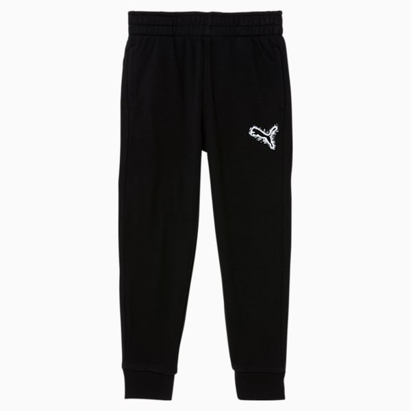 Splatter Pack Little Kids' Sweatpants, PUMA BLACK, extralarge