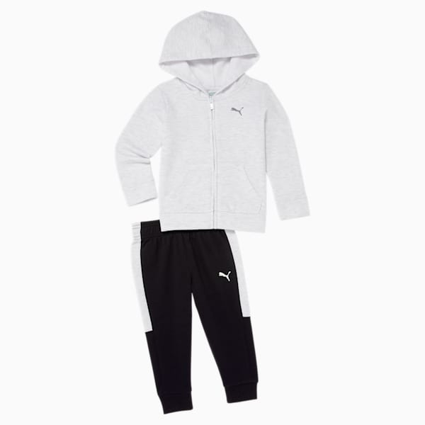 Splatter Cat Two Piece Zip Up Set, WHITE HEATHER, extralarge
