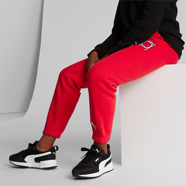 Basketball Pack Fleece Big Kids' Joggers, HIGH RISK RED, extralarge