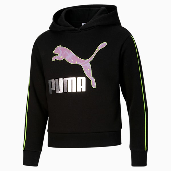 Space Glam Big Kids' Hoodie, PUMA BLACK, extralarge